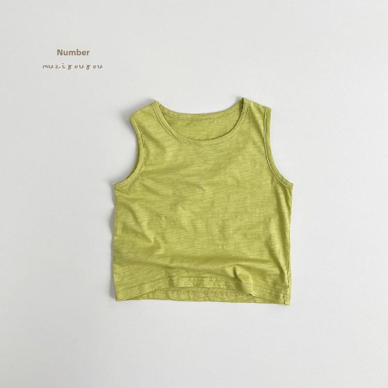 8 spalvų bambuko medvilnės marškinėliai be rankovių kūdikiams - vasaros 2025 m. madingi marškinėliai berniukams ir mergaitėms