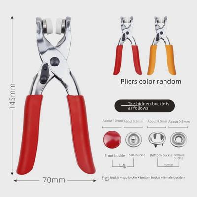 Druckknopf-Werkzeugset mit fünf Krallen: Nagelfreie, nahtlose Bekleidungszange mit verdeckten und farbigen Knopfoptionen