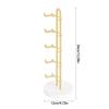 5 Tier Detachable Eyeglass Organizer Storage Holder With Wooden Base And Metal Frame For Sunglasses Display