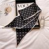 Scarf, Long Silk Scarf, Versatile Silk Scarf, Double-Layer Simulated Silk, Diagonal Scarf, Autumn And Winter Hair Binding And Scarf