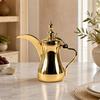 Traditional Arabic Coffee Pot | Stainless Steel Construction, Long Curved Pouring Spout, for Dinner