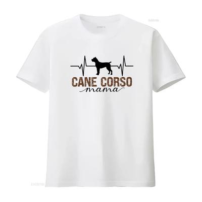 Cane Corso Dog Mom T Shirt Girl Love Italian Mastiff Mama Mother's Day Lover Vintage Washed Breathable Streetwear
