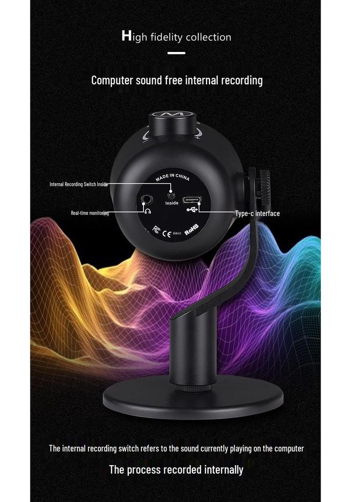 USB Condenser Microphone for Gaming, Streaming, Recording, and Mobile with Smart Noise Reduction