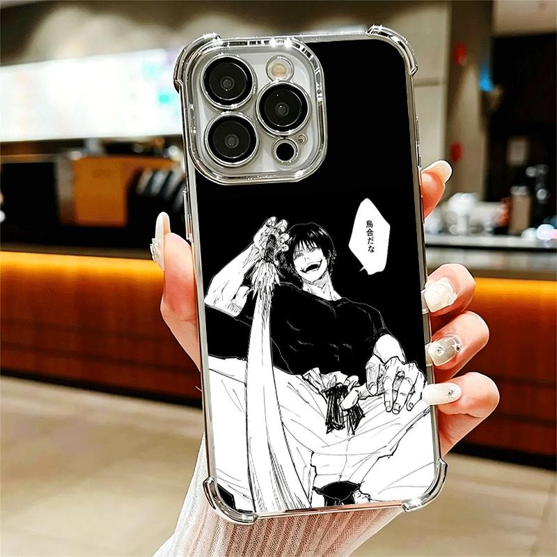 Anime Fushiguro Toji JUJUSU Soft Phone Case For iPhone 15 16 17 Air 14 Pro Max 16E Plus 13 12 Mini Plating Anti-Fall Fundas