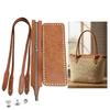 PU Leather Shoulder Bag Knitting Kits DIY Crochet Bag Making Bag Handles Zipper Bag Bottom Shaper for Crochet Handbags