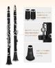 Eastar Clarinet Nickel Plated B Tone Clarinet ABS Resin Tube Boehm Type Care Included For Beginners Black ECL-300 School Opening Present