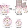 Butterfly Disposable Tableware Set Paper Plate Napkin Banner Happy Girls Birthday Party Decorations Kids Baby Shower Supplies