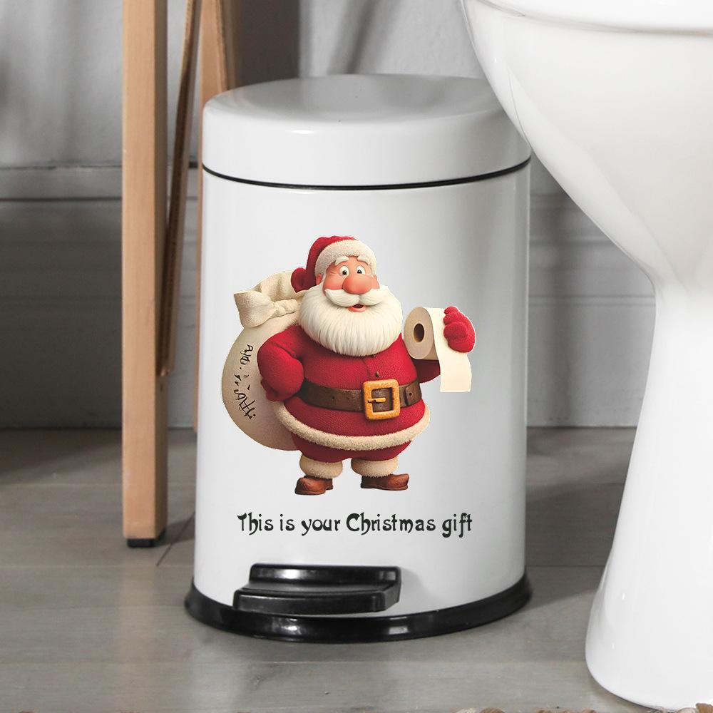 Santa Claus's Bathroom Toilet Beautification Stickers for Giving Gifts