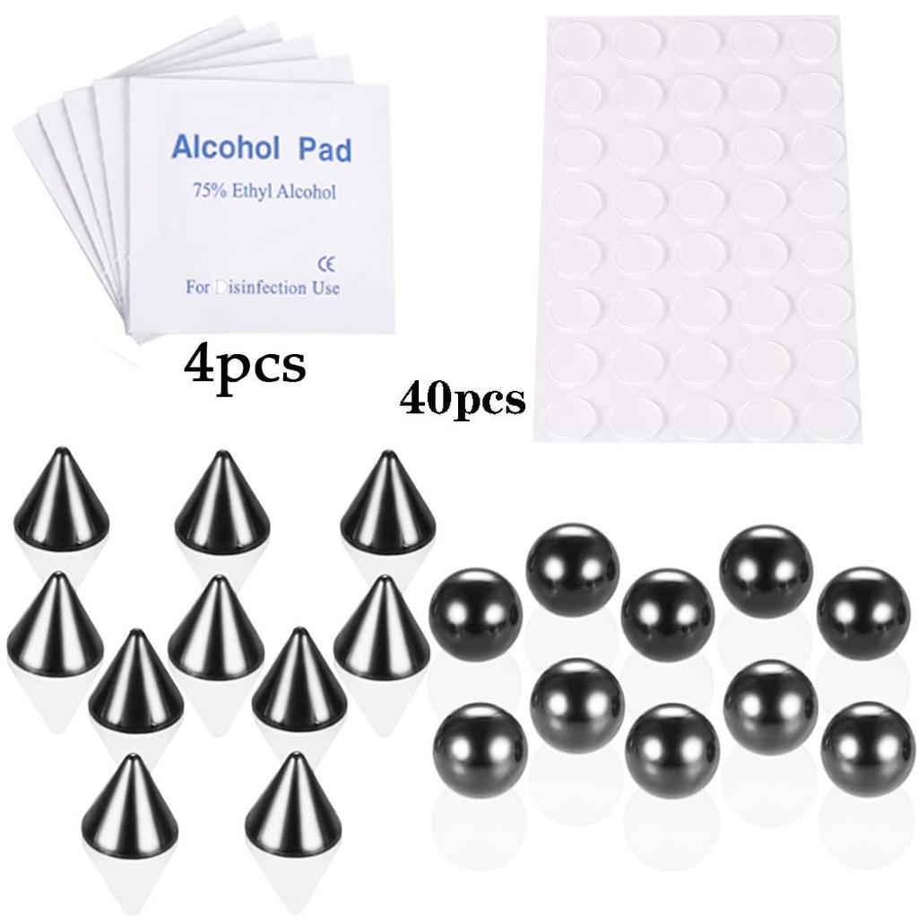 Edelstahl Fake Piercing Stecker Set Fake Nasenring Stecker Aufkleber Packung Fake Augenbraue Lippe Piercing Nicht durchgestochen Ohrstecker Packung