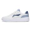 Li Ning Sycee Slip Resistant Cushioning Abrasion Resistant Height Increasing Low Top Skateboard Shoes Men's White Blue AGCT339-4