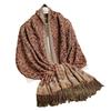 Spring And Autumn Atmosphere Imitation Cashmere Versatile Women'S Scarf Comfortable Shawl Temperament Cashew Jacquard Shawl