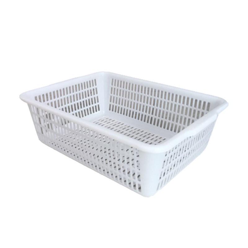 Vit Fyrkantig Plast Finmaskig Avrinningskorg