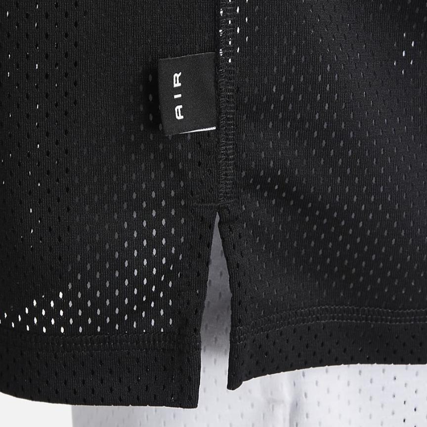 Nike Oversized Mesh Crew Neck Pullover Short-sleeve T-Shirt Men Tops Black DX0157-010