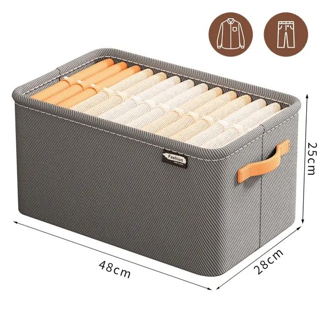 Household Clothing Pants Storage Box Foldable Large Capacity T-Shirt Sweater Storage Wardrobe Drawer Clothing Storage Box