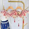 Embroidery Fringed Collar Elegant Detachable Collar Shawl Vintage Horseface Skirt Collar Costume Dressingup Accessories