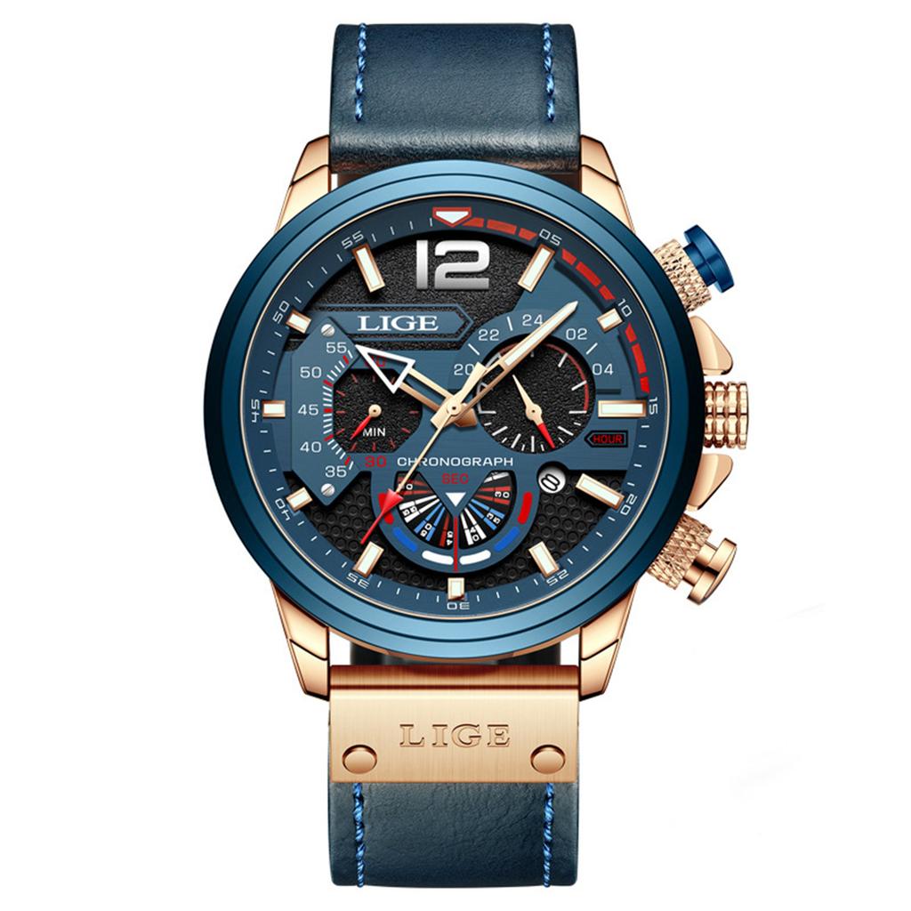 Men's Waterproof Luminous Running Alarm Clock Watch