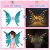 Moving Butterfly Wing with LED Lights Costume Accessory for Birthday Halloween Ornament Handmade Cosplay Accessories