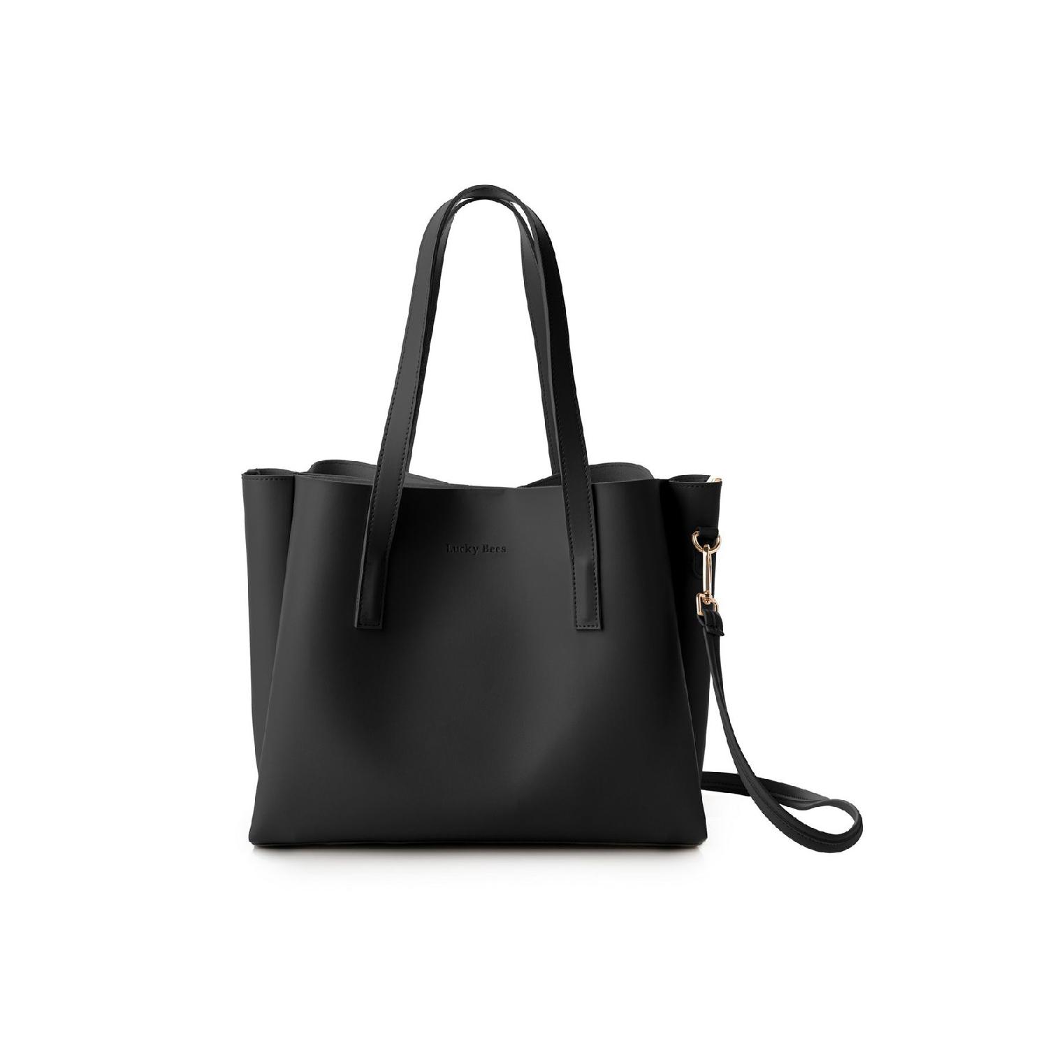 

Woman Double Strap Tote Hand And Shoulder Bag Standart чорний