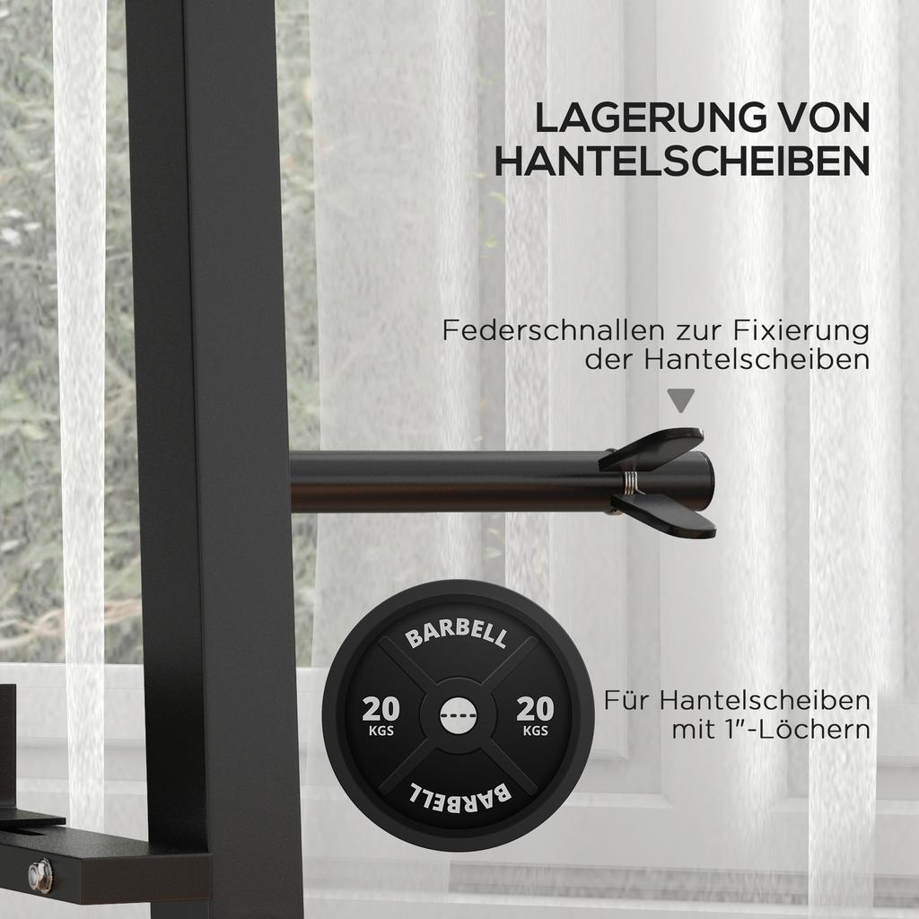 Dumbbell Rack for Dumbbells, Kettlebells, Weight Plates, 3 Tiers, Adjustable, Steel, 131 x 75 x 80 cm, Black