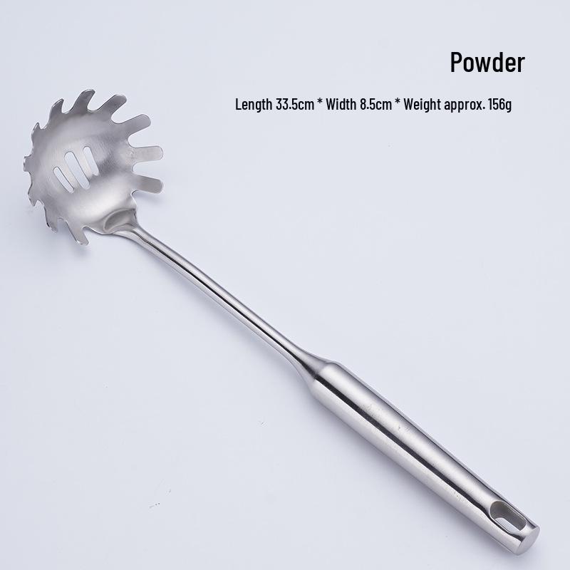 304 Stainless Steel Kitchen Utensil Set: Hollow Handle Spatula, Slotted Spoon, Frying Pan Spatula, Flour Sieve, Soup Spoon, Rice Spoon.