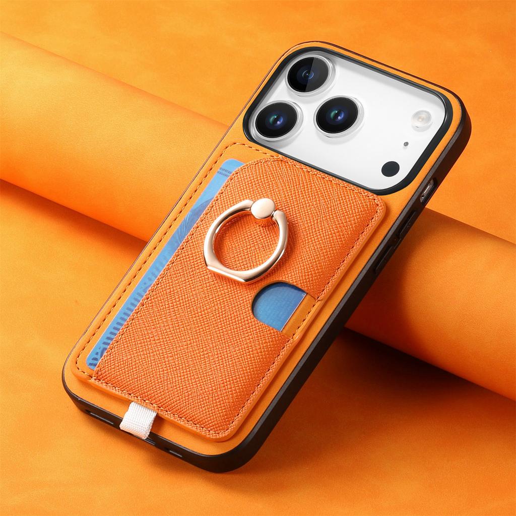 2 in1 Detachable Side Card Solt Wallet Ring Holder Leather Case For iPhone 17 Pro Max 16 Plus 15 14 13 12 11 17air Stand Cover