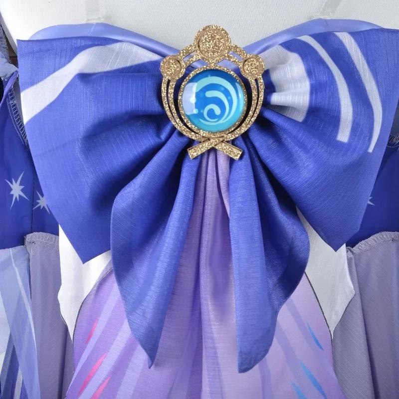 Game Sangonomiya Kokomi Costume Cosplay Perucă Anime Uniforme pentru petrecere de Halloween Costume pentru femei Rochie Îmbrăcăminte pentru jocuri de rol