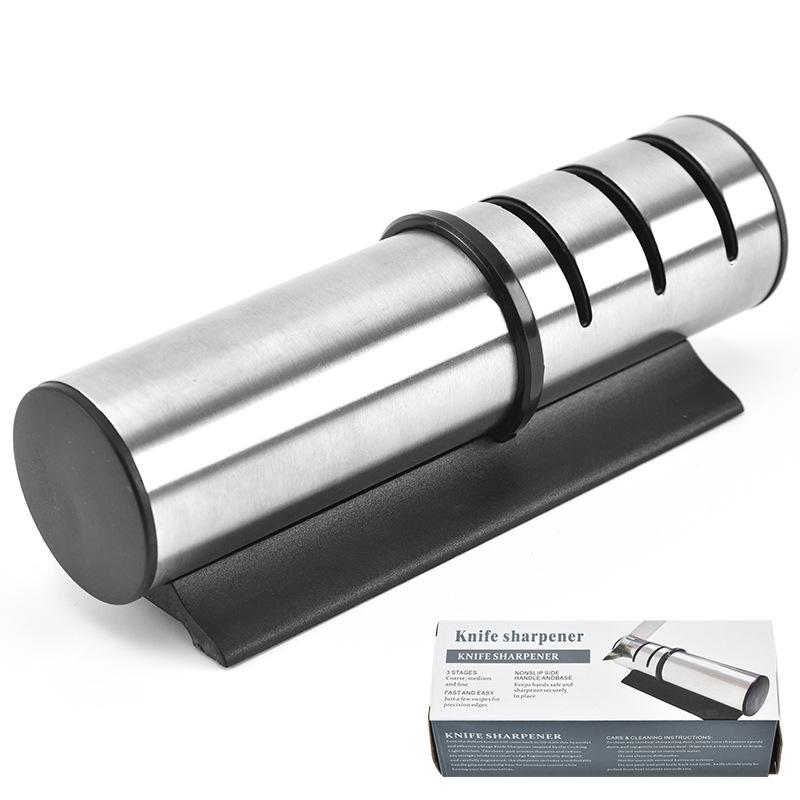 

New Model, Handheld, Three-stage Knife Sharpener, Fast Sharpening Kitchen Knife, Sharpening Scissors, Household Use, Tungsten Steel Sharpening Stone Pack of 1