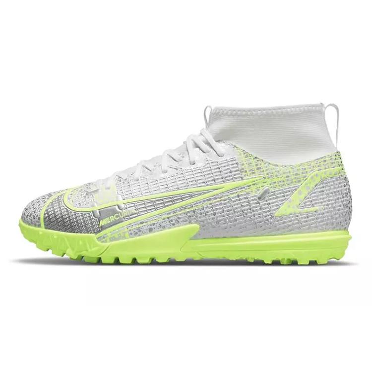 New Nike Mercurial Superfly 8 Academy TF Metallic Silver Volt GS CV0789-107