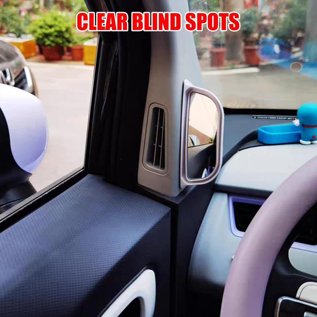 Car blind spot rearview mirror, rear seat auxiliary mirror, safe getting off