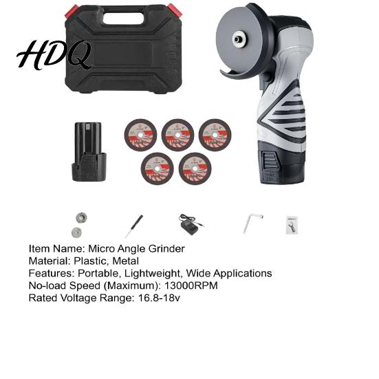 Compact Polishing Wheel Tool 16.8V Cordless Mini Angle Grinder Portable Lithium Power Tool Small Grinder for Metal Handheld Cutting Grinding