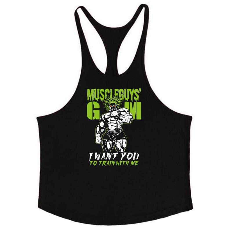 

Мужской спортивный жилет из эластичного хлопка европейского размера для фитнеса и бодибилдинга L чёрный