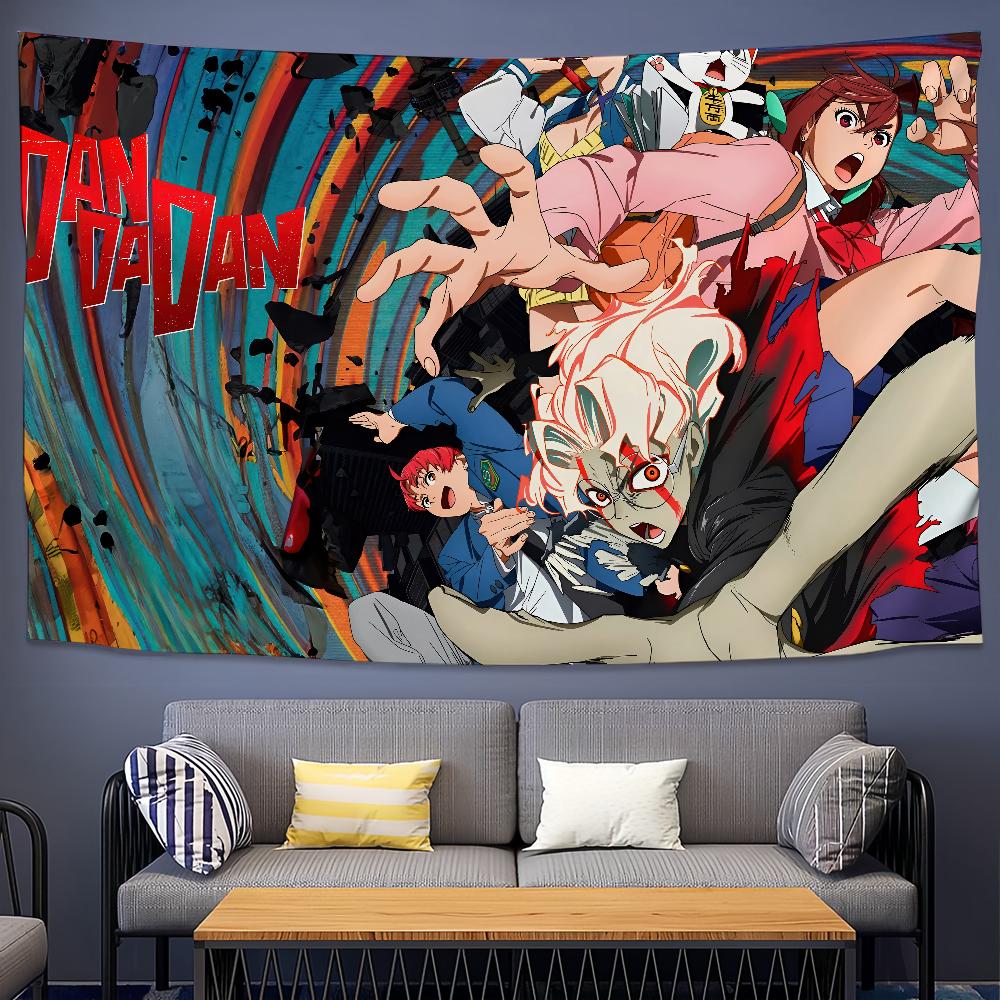 Anime Dandadan Tapestry Decoration Bedroom Dormitory Background Cloth Holiday Home Party Living Room Club Cloth