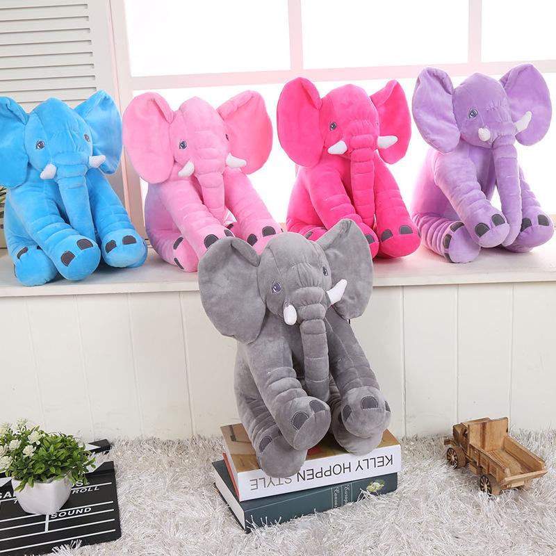 Beruhigendes Elefanten-Stofftier - Niedriges, langnasiges Kuschelkissen, Kreative Begleitpuppe, Geburtstagsgeschenk