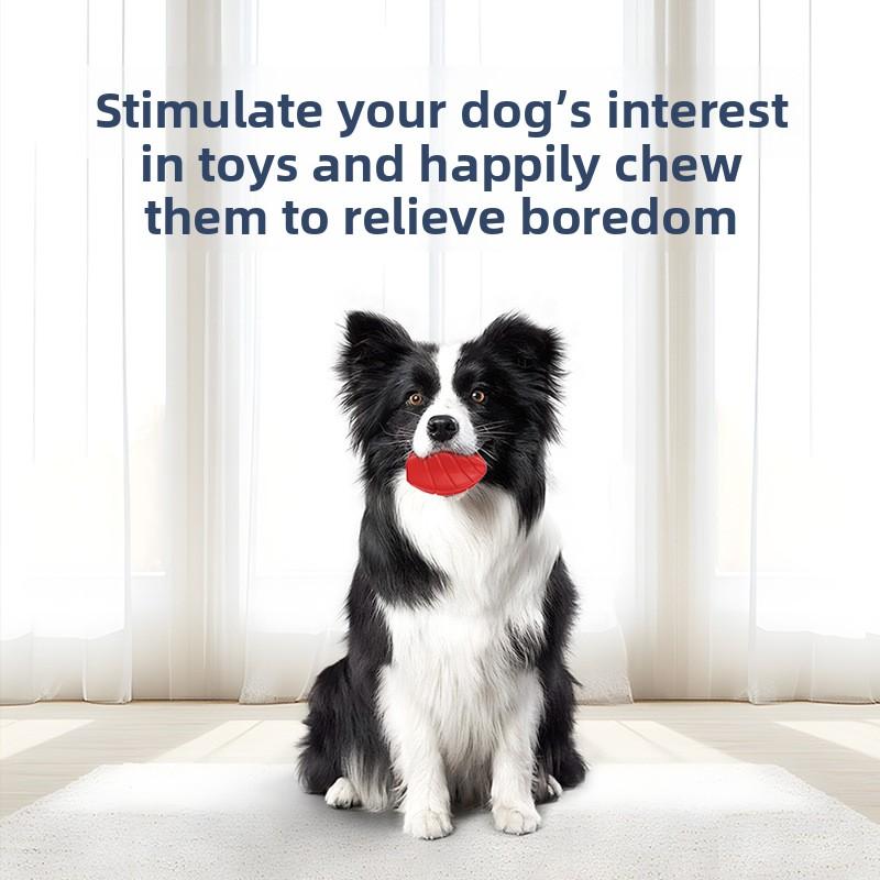 Tooth-cleaning and Vocalizing Dog Toys, Teething Pet Toys, Interactive Throwing and Biting Rubber Puppy Toys