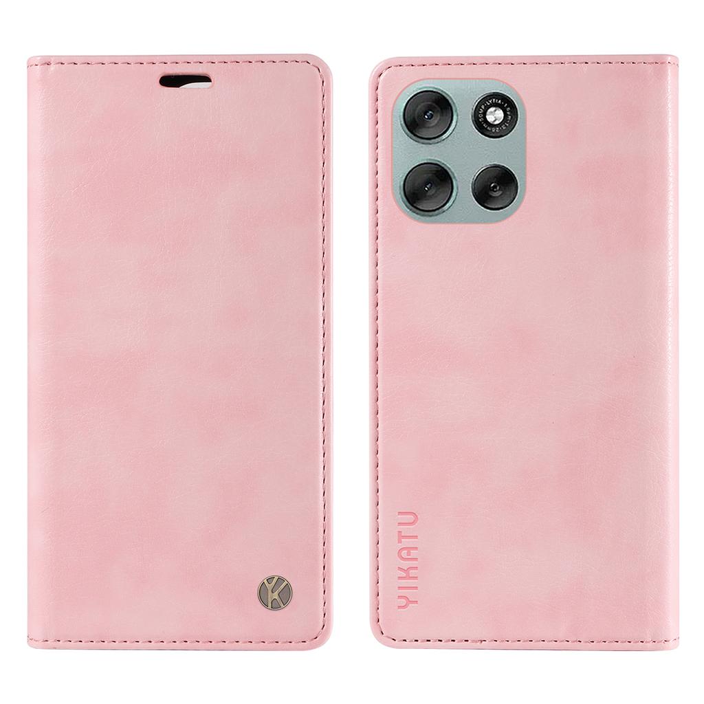 For Motorola Moto G56 5G Wallet Case YIKATU YK-006 Magnetic Closure Leather Phone Cover Litchi Texture