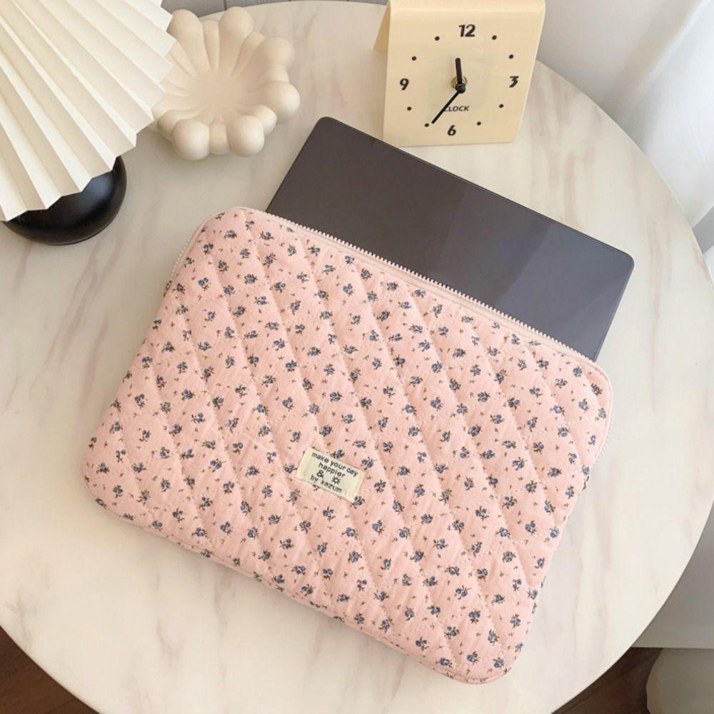 Puffy Tablet Sleeve Bag Embroidered Computer Storage Bag Portable Laptop Notebook Case  Work