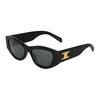 Celine Logo Cat Eye Sunglasses Unisex Sunglasses Black 4S308CPLB-38NO