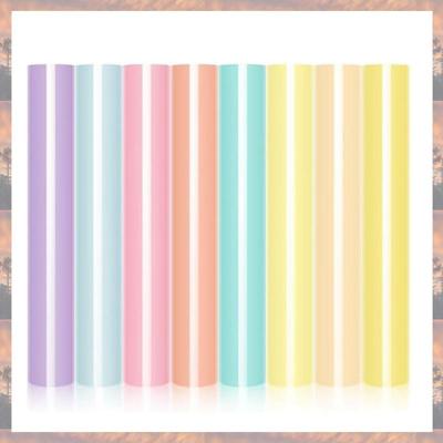 2025 Trend Pastel Iron-On Vinyl Bohemian Heat Transfer Vinyl Set HTV Vinyl Set 8 Pastel Htvs For T-Shirts, Apparel, Easy To Cut