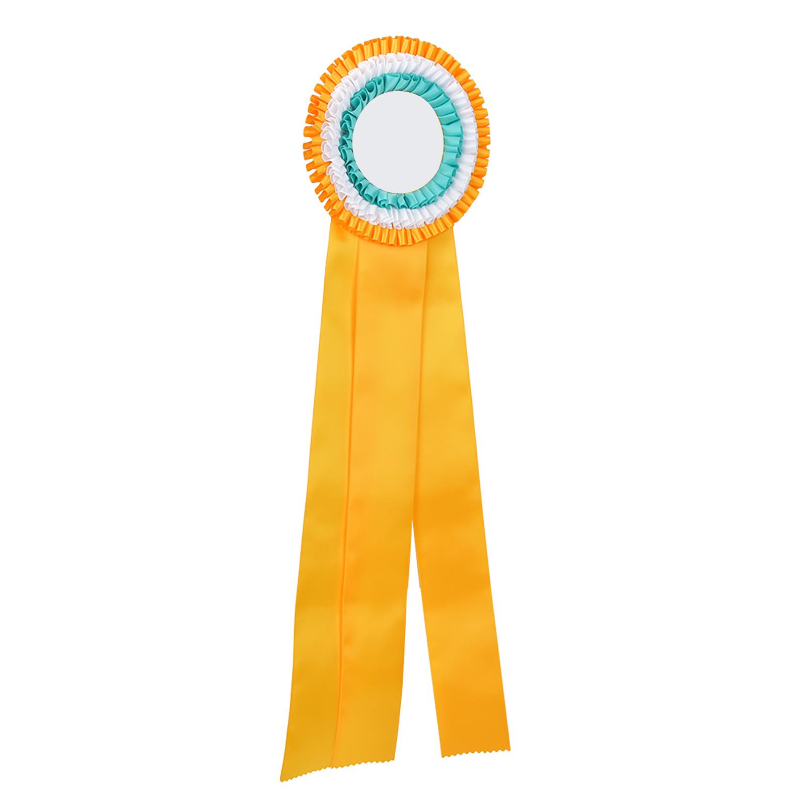 

Щедрая лента Розетка Значок Победитель Медаль Класс Трофей Награда Белый