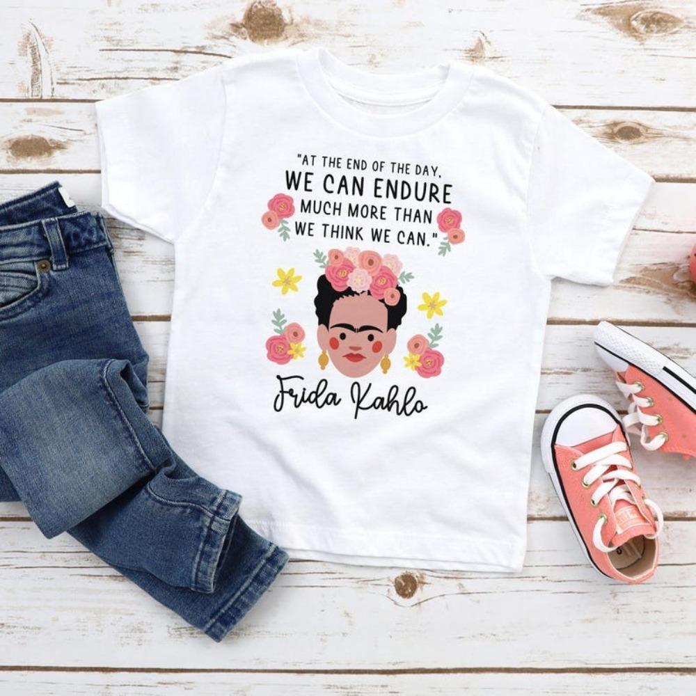Frida Kahlo Quote T-Shirt Youth Women s History Month Shirt Empowerment Influential Leaders Equality Tee Women Cotton Tops M