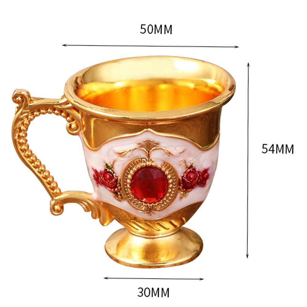 Decorative Tea Cup European Style Coffee Mug Metal Wine Drinking Cups Bar Party Kitchen Dining Table Dinnerware Decor