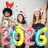 Gold Crown Foil Number Balloons for  New  Christmas Eve Festival Party Supplies Graduation Decorations Navidad
