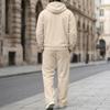 Men's Loose Fit Hooded Tracksuit Set with Straight Leg Pants for Fall Winter