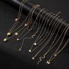 9 Pcs Multi-layered Gold Color Necklace Set for Women Fashion Zircon Heart Butterfly Star Moon Snake Pendant Necklaces Set