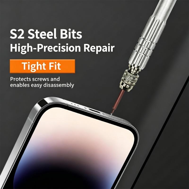 Eyeglass Phone Watch Screwdriver Set with 20 Driver Heads, 21 Piece Repair Tool Kit for Careful Small Screw Service and Home Storage