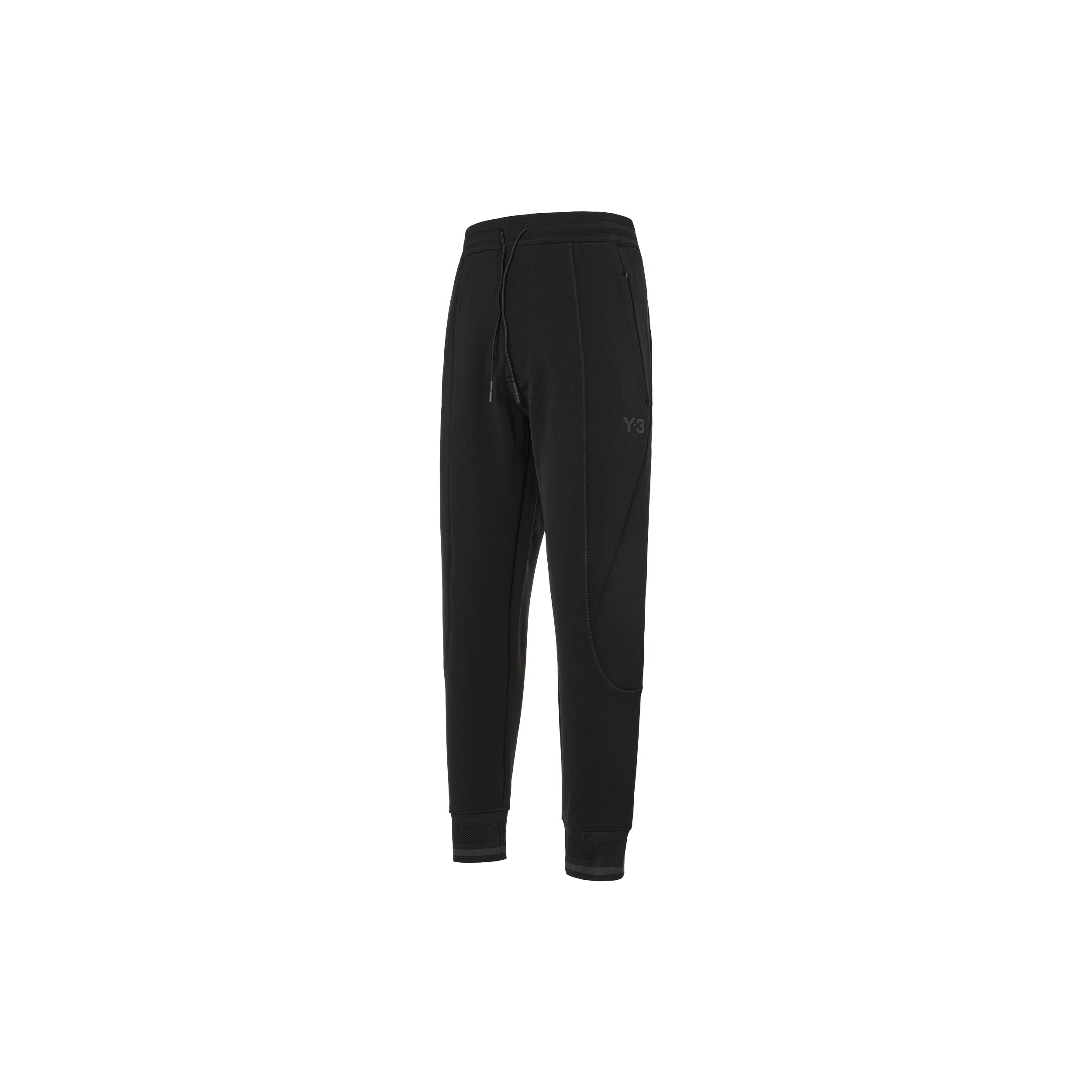 

Y-3 FW22 Classic Solid Color Drawstring Cuffed Knit Sports Pants Men Bottoms Black HM5035 M
