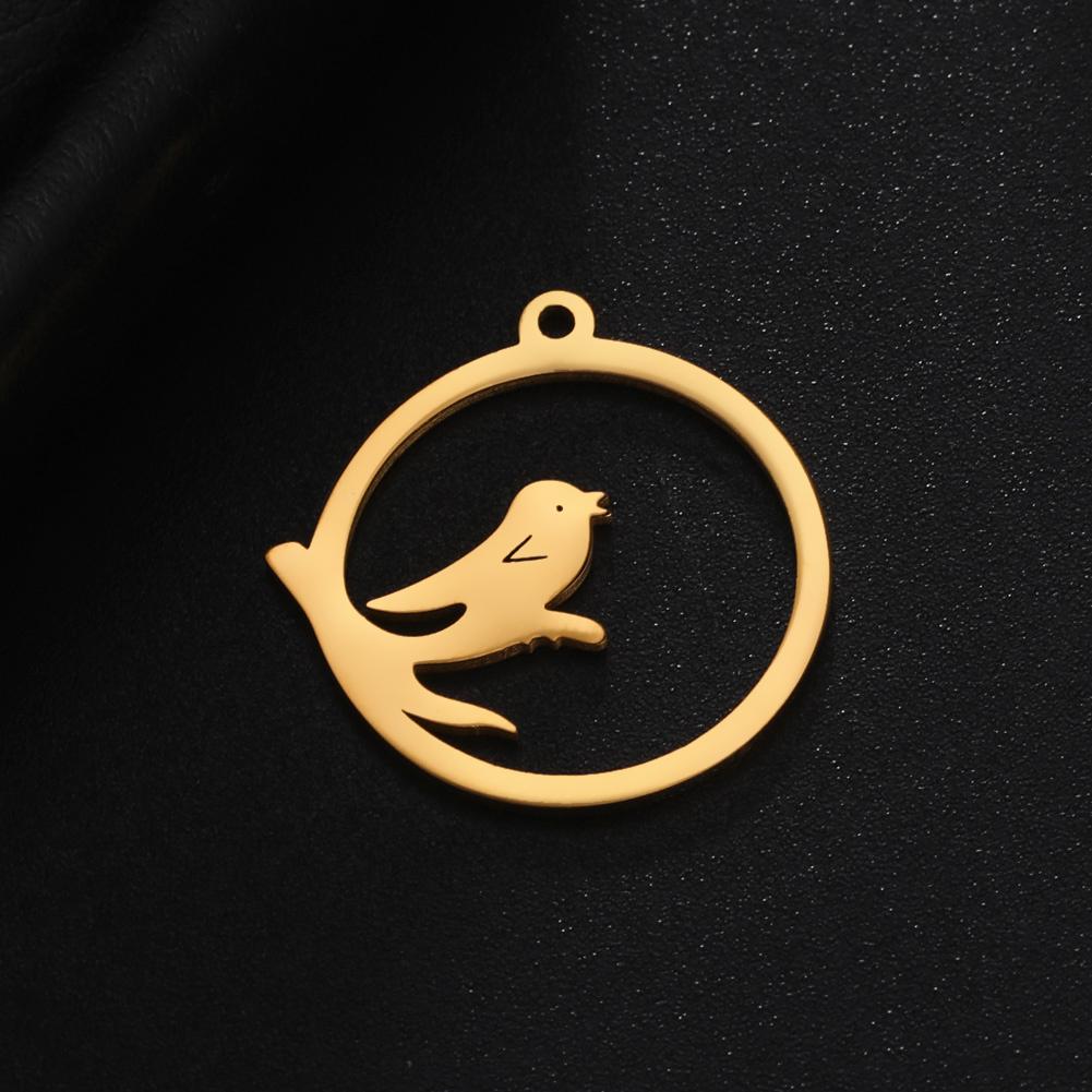 Teamer 5pcs Fashion Charms for Jewelry Making Stainless Steel Charm Pendant DIY Bracelets Necklace Jewelry Accessories Wholesale