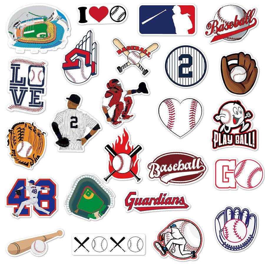 50 Stück Cartoon Baseball Aufkleber für Kinder Spielzeug Sport Aufkleber für Laptop Handy Koffer Skateboard JDM Motorrad Auto Aufkleber Pack