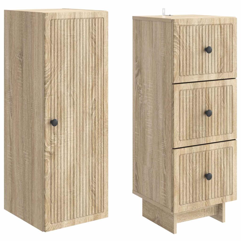 Cabinet Set 2 pcs 33 x 34.5 x 90 cm Engineered Wood