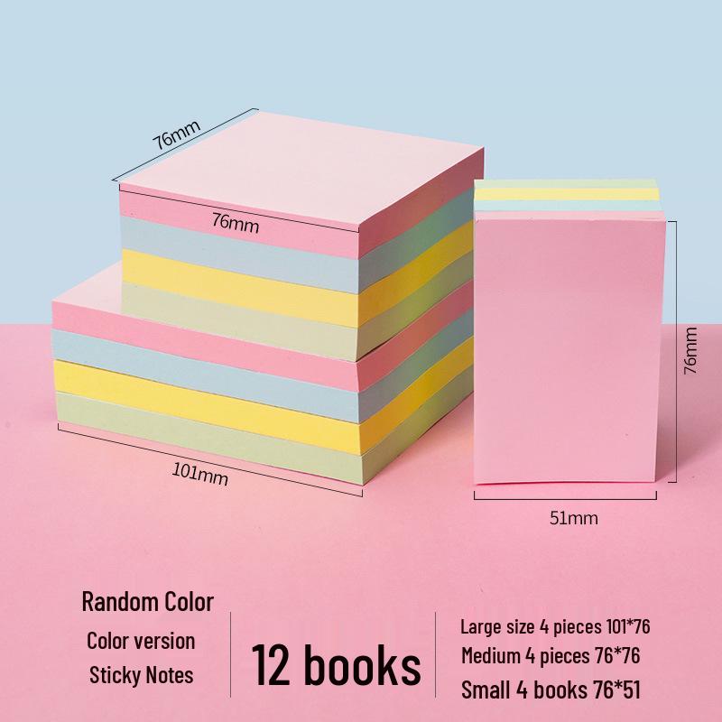 Cute High-Value Sticky Notes: Strong Adhesion Memo Pads & Index Stickers for Students